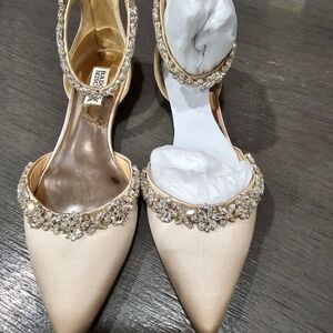 Badgley Mischka Women's Gold Embellished Heels